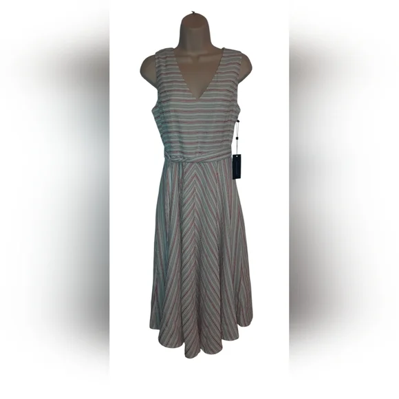 Tommy Hilfiger Multicolor Striped Midi Dress - Picture 9 of 11